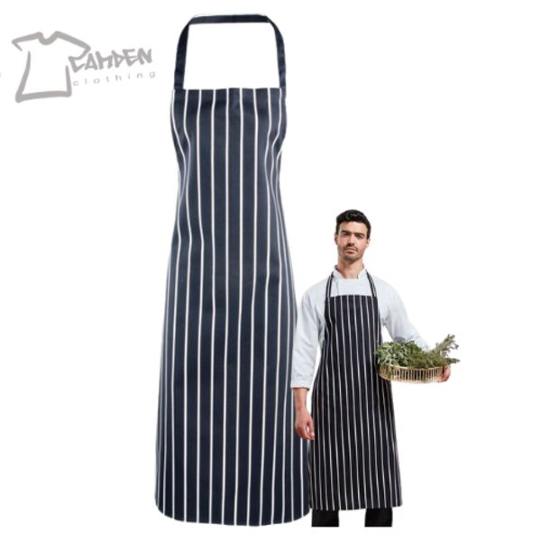 Striped bib apron Thumbnail