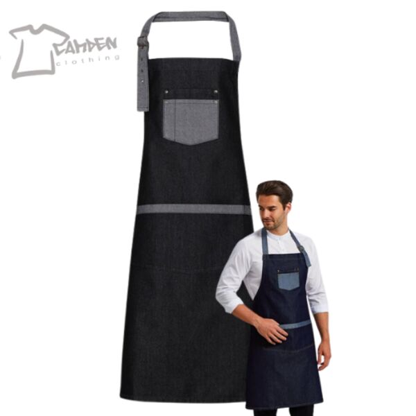 Domain contrast denim bib apron Thumbnail