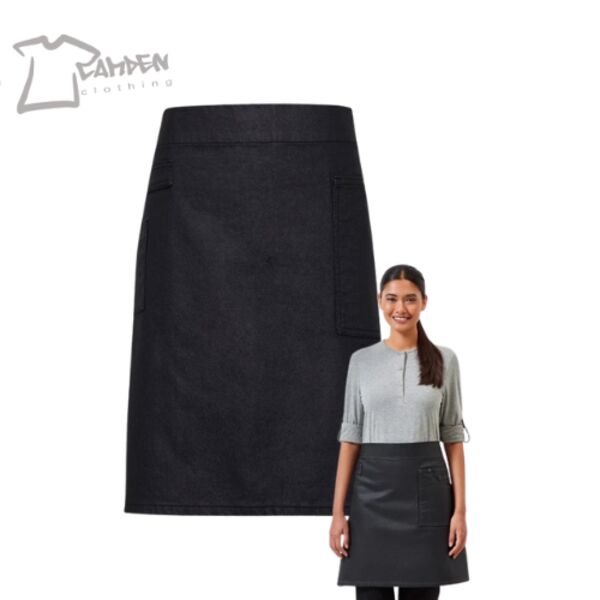 Division waxed-look denim waist apron Thumbnail