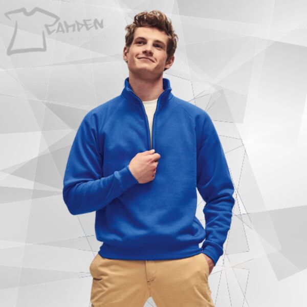 Premium 70/30 zip-neck sweatshirt Thumbnail
