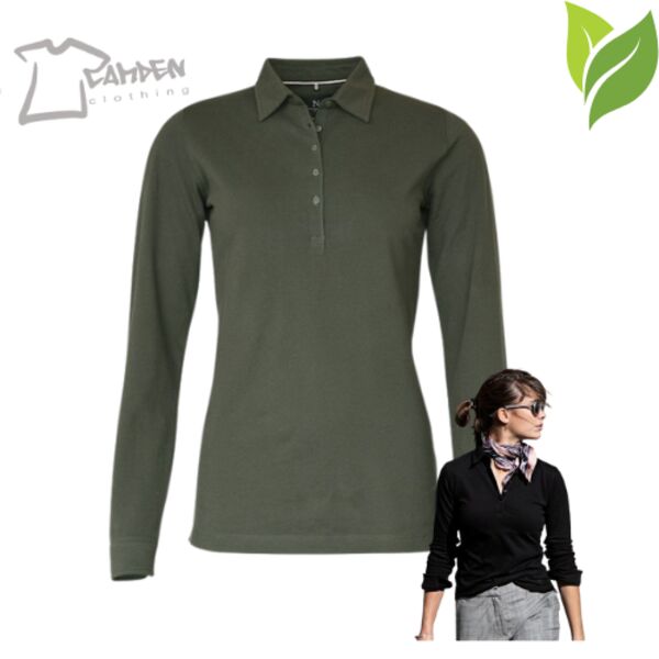 Women's Carlington deluxe long sleeve polo Thumbnail