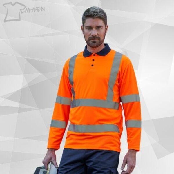 High visibility long sleeve polo Thumbnail