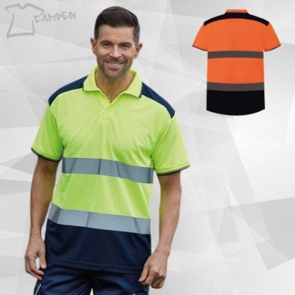 Hi-vis two-tone polo shirt (HVJ220) Thumbnail