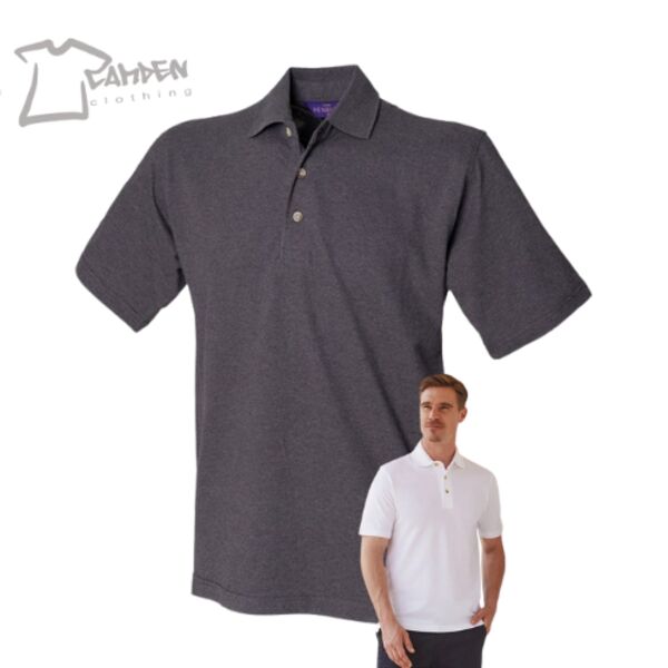 Classic cotton piqué polo with stand-up collar Thumbnail