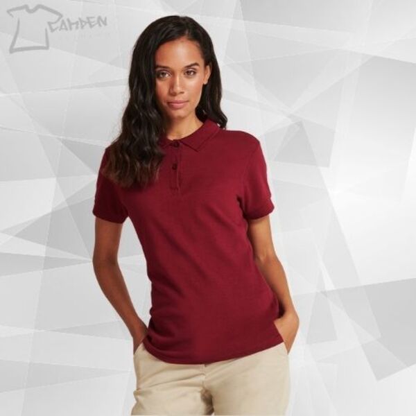 Women's micro-fine piqué polo shirt Thumbnail