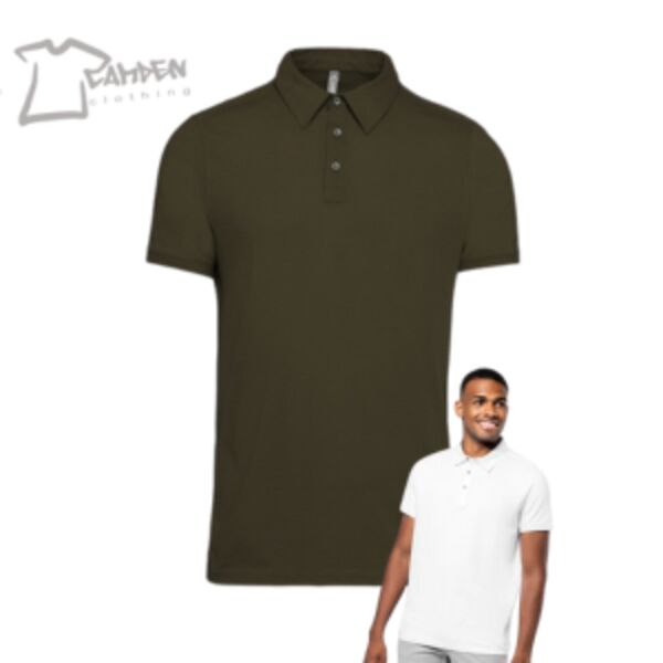 Jersey knit polo shirt Thumbnail