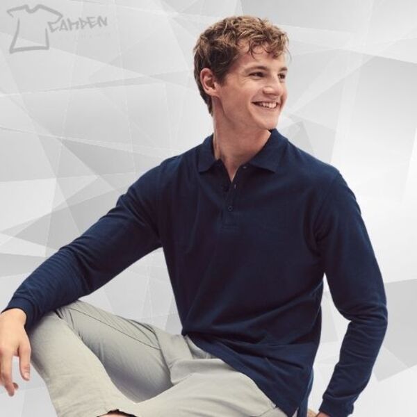 Premium long sleeve polo Thumbnail