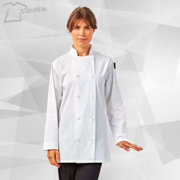 Women's long sleeve chef's jacket Thumbnail