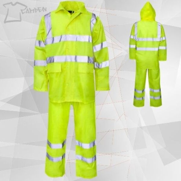 HV Rainsuit Polyester/pvc 170T yellow Thumbnail