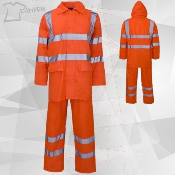 HV Rainsuit Polyester/pvc 170T orange Thumbnail