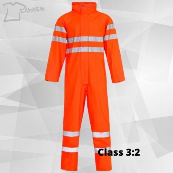 HV stormflex PU coverall Breathable with Std tape Orange Thumbnail