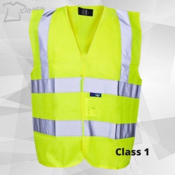 HV Builders Short Vest Yellow 2B&B EN471/2 Thumbnail