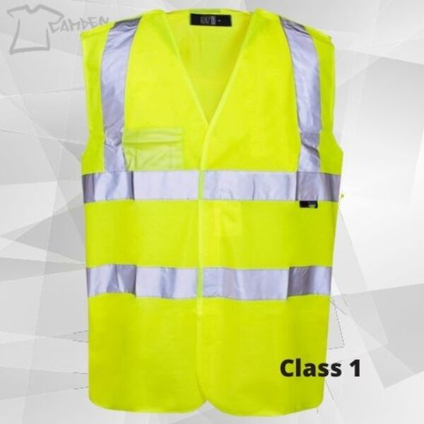 HV Pull Apart Vest Yell with ID 2B&B Velcro Shoulder & Sides 120GSM EN471-S Thumbnail