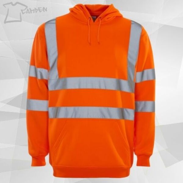HV Orange Hodded pull over Thumbnail