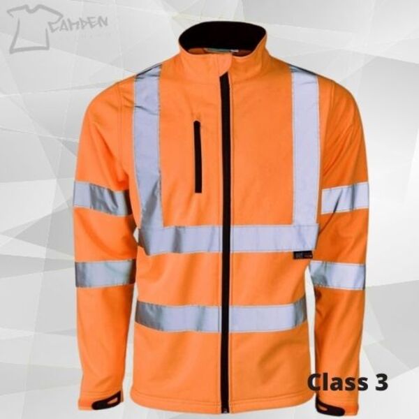 HV Orange Soft Shell Jacket Thumbnail