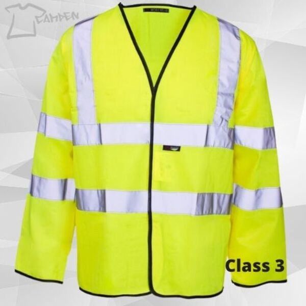 HV Long Sleeve Vest Yel/Bla C3 Thumbnail