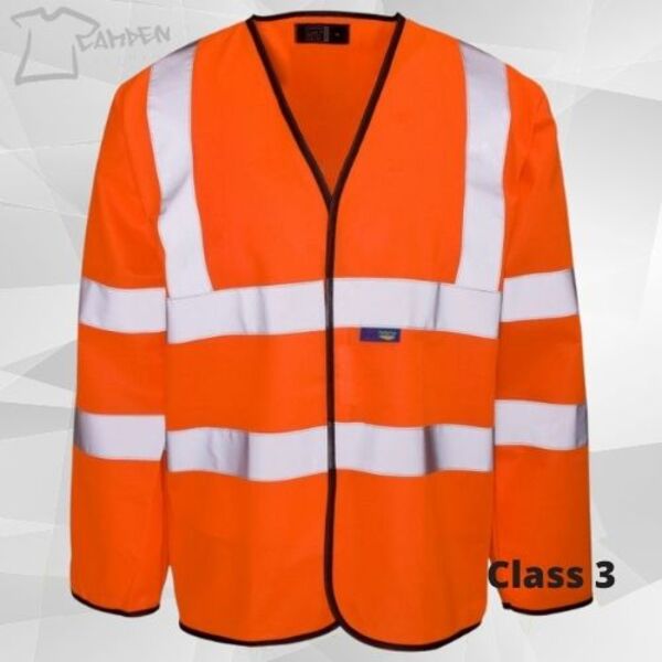 HV Long Sleeve Vest Ora/Bla C3 Thumbnail