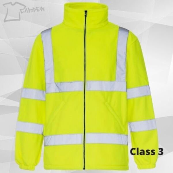 Hi Vis Micro Fleece Yellow 300gsm Std Tape EN471-3 Thumbnail