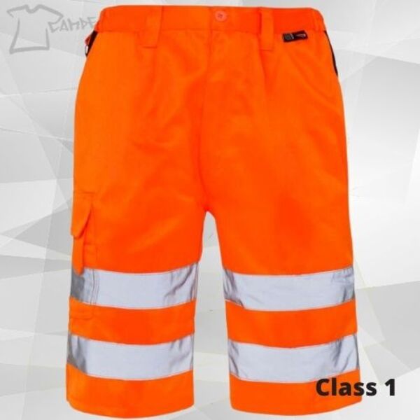 Shorts Hi Vis Orange top Orange Bottom Two Bands 280gsm  Thumbnail