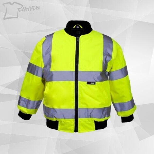 Saturn Yellow Children Bomber jacket with black ribbed collar Thumbnail