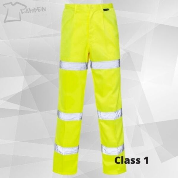 HV Yellow P/C Trouser 3 Band Reg Thumbnail