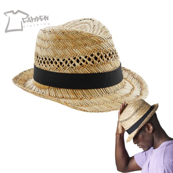 Straw summer trilby Thumbnail