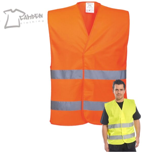 Hi-vis two-band vest (C474) Thumbnail