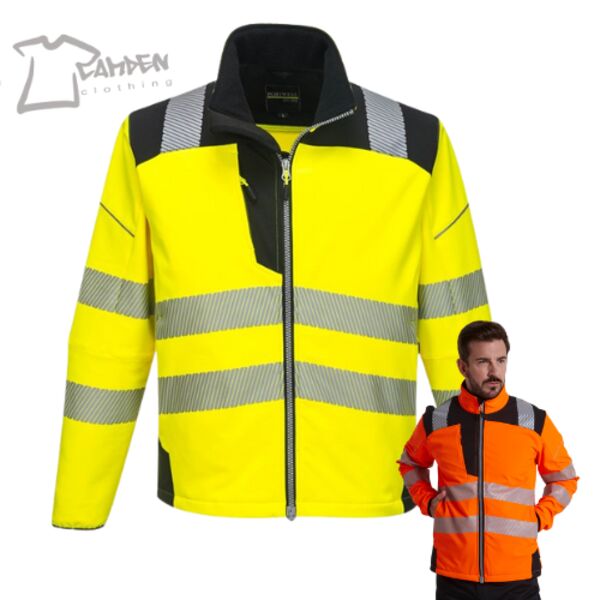 PW3 Hi-vis softshell jacket (T402) Thumbnail