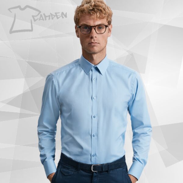 Long sleeve herringbone shirt Thumbnail