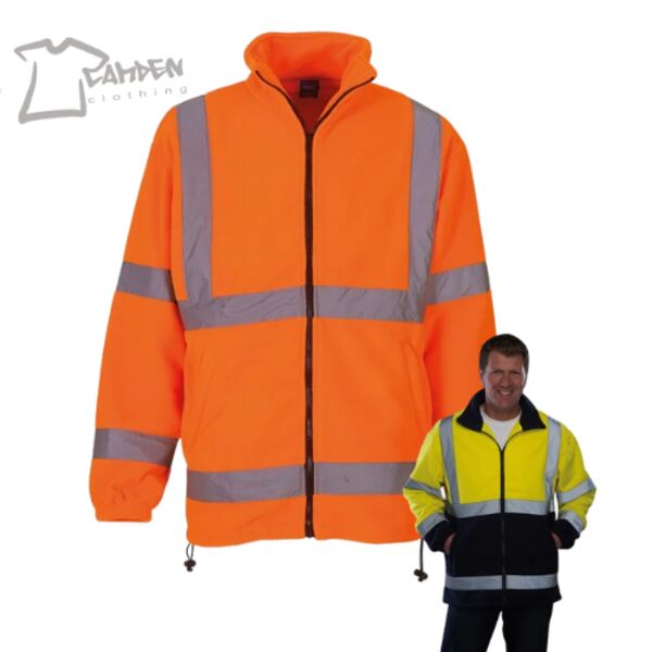Hi-vis heavyweight fleece jacket (HVK08) Thumbnail