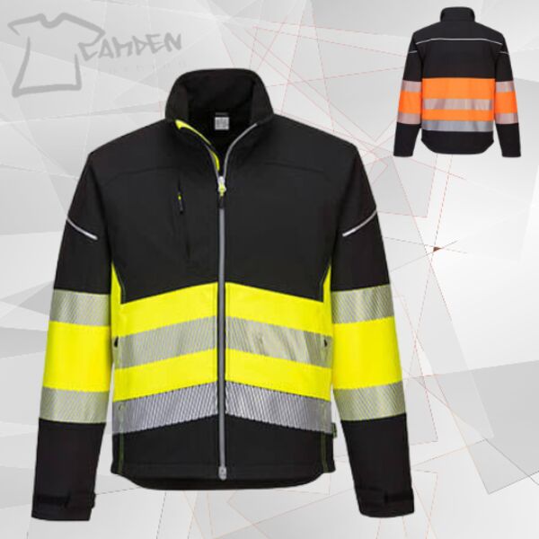 Portwest PW3 Hi-Vis Class 1 Soft Shell Jacket (3L) Thumbnail