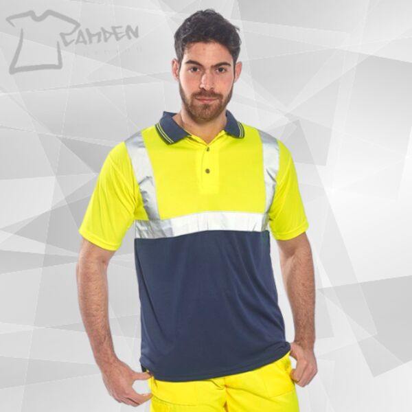 Hi-vis two-tone polo shirt (S479) Thumbnail