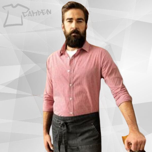 Microcheck (Gingham) long sleeve cotton shirt Thumbnail