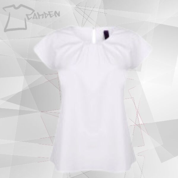 Women's pleat front short sleeve blouse Thumbnail