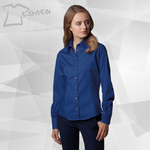 Women's corporate Oxford blouse long-sleeved (tailored fit) Thumbnail