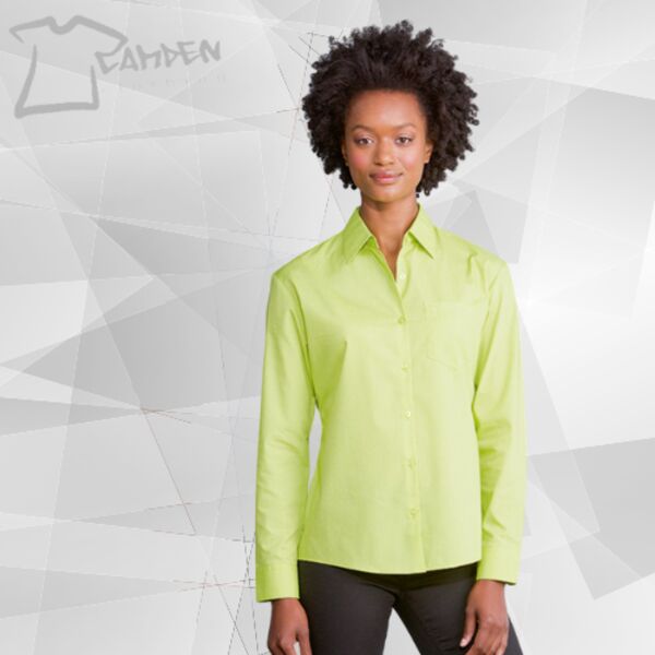 Women's long sleeve polycotton easycare poplin shirt Thumbnail