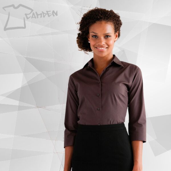 Women's ¾ sleeve easycare fitted shirt Thumbnail