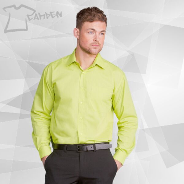 Long sleeve polycotton easycare poplin shirt Thumbnail