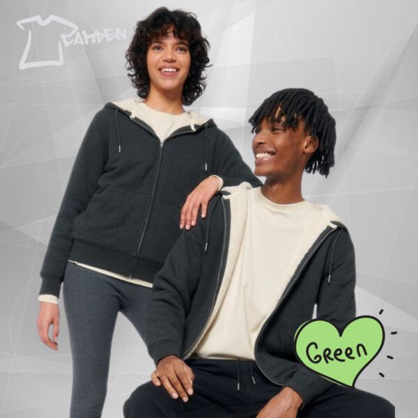 Unisex Hygger sherpa zip-through sweatshirt (STSU956) Thumbnail