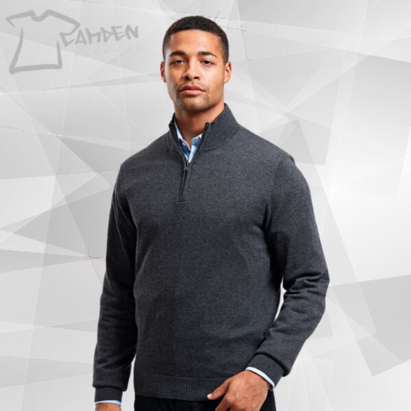 ¼ zip knitted sweater Thumbnail