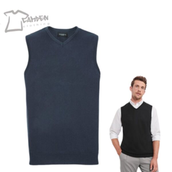 V-neck sleeveless knitted sweater Thumbnail