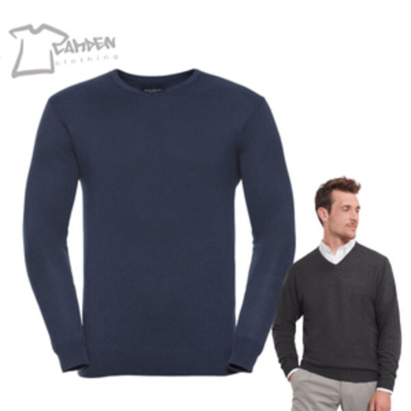 V-neck knitted sweater Thumbnail