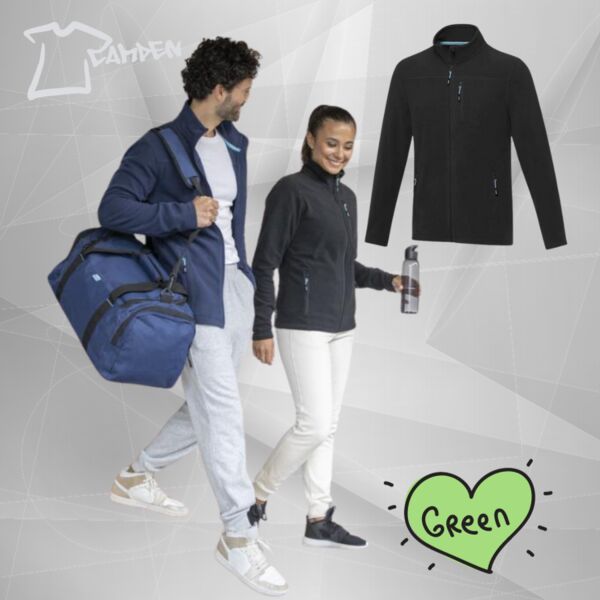 Amber Mens GRS recycled full zip fleece jacket Thumbnail