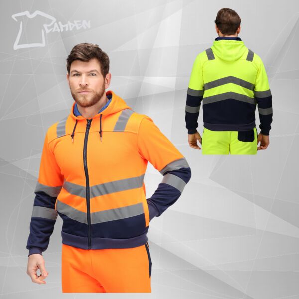 Pro hi-vis full zip hoodie Thumbnail