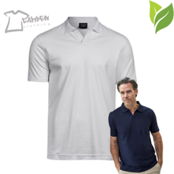 Luxury stretch v-neck polo (1404) Thumbnail