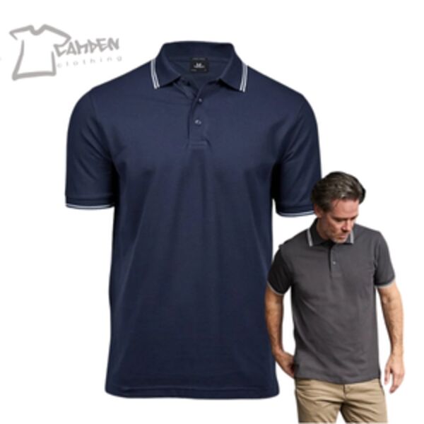 Luxury stripe stretch polo (1407) Thumbnail