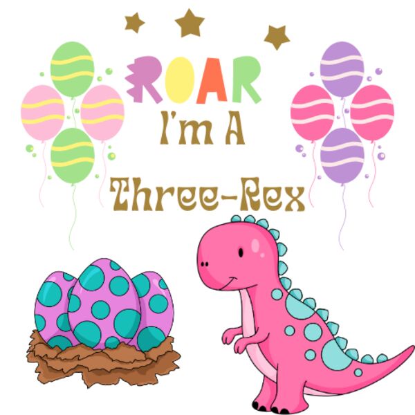 Pink, I'm a Three-Rex  Thumbnail